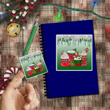 Christmas Stickers/ Holiday Coffee Whipped Cream Glam Laptop Decal, Planner, Journal Vinyl Stickers