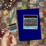Christmas Stickers/ Holiday Frosty’s Ice Cream Shoppe Laptop Decal, Planner, Journal Vinyl Stickers
