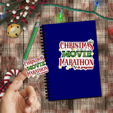 Christmas Stickers/ Movie Marathon Marquee Letter Lights Laptop Decal, Planner, Journal Vinyl Stickers