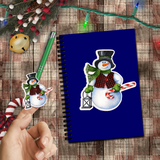 Christmas Stickers/ Snowman With Lantern Laptop Decal, Planner, Journal Vinyl Stickers