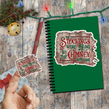 Christmas Stickers/ Old Fashion Stockings Were Hung Laptop Decal, Planner, Journal Vinyl Stickers