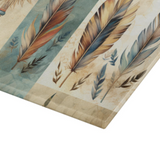 Aztec Cutting Board/ Southwestern Tribal Feathers And Medicine Stick Kitchen Décor Gift