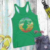Softball Tank/ Catcher Retro Vintage Pastel Blue, Yellow Sunset Gift Tank Top