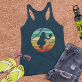 Softball Tank/ Catcher Retro Vintage Pastel Blue, Yellow Sunset Gift Tank Top
