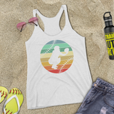 Softball Tank/ Catcher Retro Vintage Pastel Blue, Yellow Sunset Gift Tank Top