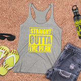 Softball Tank/ Yellow Straight Outta The Park Batter Silhouette Player Gift Tank Top