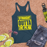 Softball Tank/ Yellow Straight Outta The Park Batter Silhouette Player Gift Tank Top