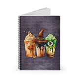 Halloween Journal/ Coffee Lover Monster Witch Specialty Drinks Notebook/ Diary Gift