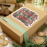 Christmas Stickers/ Old Fashion Stockings Were Hung Laptop Decal, Planner, Journal Vinyl Stickers