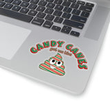Christmas Stickers/ Candy Cane Funny Emoji Poop Laptop Decal, Planner, Journal Vinyl Stickers