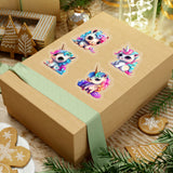 Baby Cute Unicorn Stickers/ Rainbow Neon Pastel Kawaii Chibi Baby Unicorn Collection B Laptop Decal, Planner, Journal Vinyl Stickers