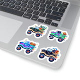 Halloween Stickers/ Spooky Monster Trucks Collection Laptop Decal, Planner, Journal Vinyl Sticker Pack