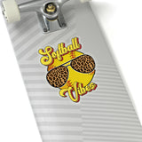 Softball Stickers/ Softball Vibes Leopard Glasses Laptop Decal, Planner, Journal Vinyl Stickers