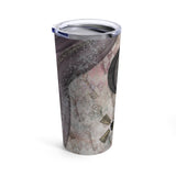 Vintage Steampunk Glam Stainless Steel 20oz Tumbler/ Purple Balloon, Skeleton Keys Glitter Travel Mug Gift