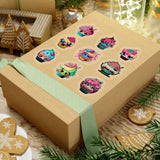 Cyberpunk Cupcakes Stickers/ Cute Anime Neon Cupcake Collection Laptop Decal, Planner, Journal Vinyl Sticker Pack