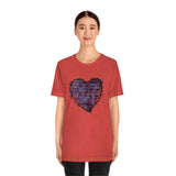 Valentine Shirts/ Distressed Purple Gothic Ephemera Journal Heart With Barbed Wire Frame T shirts