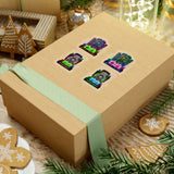 Halloween Stickers/ Neon Cemetery Headstones And Pumpkins Collection Laptop Decal, Planner, Journal Vinyl Sticker Pack