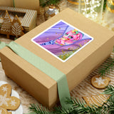 Unicorn Stickers/ Purple Glam Pastel Pink Unicorn Peek-A-Boo Zipper Laptop Decal, Planner, Journal Vinyl Stickers