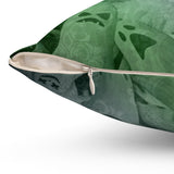 Halloween Throw Pillow/ Spooky Ghosts With Glitter Imaged Green And Purple Glam Drips Decor