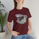 Valentine Shirts/ Gothic Pink Stitches Skeleton Heart Junk Journal Post Card T shirts