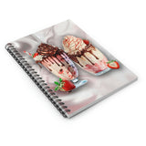 Strawberry Treats Journal/ Ice Cream Milkshakes Strawberries And Chocolate Summer Notebook/ Diary Gift