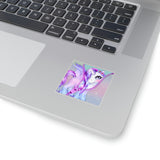 Unicorn Stickers/ Purple Glam Pastel White Unicorn Peek-A-Boo Zipper Laptop Decal, Planner, Journal Vinyl Stickers