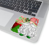 Christmas Stickers/ Holiday Gnome With Candy Canes Laptop Decal, Planner, Journal Vinyl Stickers