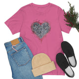 Valentine Shirts/ Gothic Grunge Gray Parchment Heart Skeleton Keys With Rose Pink Ivy Frame T shirts