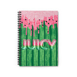 Watermelon Journal/ Watercolor Glam Glitter Pink Drips Summer Notebook/ Diary Gift