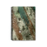 Steampunk Journal/ Vintage Glam Teal Grunge Edison Bulbs Notebook/ Diary Gift