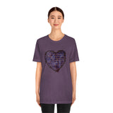 Valentine Shirts/ Distressed Purple Gothic Ephemera Journal Heart With Barbed Wire Frame T shirts