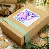 Unicorn Stickers/ Purple Glam Pastel White Unicorn Peek-A-Boo Zipper Laptop Decal, Planner, Journal Vinyl Stickers