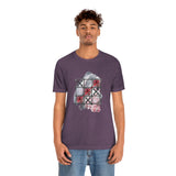 Valentine Shirts/ Gothic Tic Tac Toe Bones And Roses On Marbled Gray Paint Brushstrokes T shirts