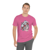 Valentine Shirts/ Gothic Tic Tac Toe Bones And Roses On Marbled Gray Paint Brushstrokes T shirts
