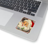 Christmas Stickers/ Old Fashion Santa Claus Laptop Decal, Planner, Journal Vinyl Stickers