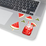 Watermelon Stickers/ Watercolor Summer Fruit Cocktail Sticker Collection Laptop Decal, Planner, Journal Vinyl Sticker Pack