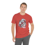 Valentine Shirts/ Gothic Tic Tac Toe Bones And Roses On Marbled Gray Paint Brushstrokes T shirts