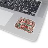 Christmas Stickers/ Old Fashion Stockings Were Hung Laptop Decal, Planner, Journal Vinyl Stickers