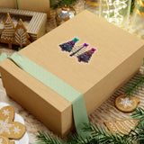 Christmas Stickers/ Purple Neon Holiday Trees Laptop Decal, Planner, Journal Vinyl Stickers