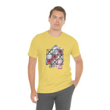 Valentine Shirts/ Gothic Tic Tac Toe Bones And Roses On Marbled Gray Paint Brushstrokes T shirts
