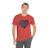 Valentine Shirts/ Distressed Purple Gothic Ephemera Journal Heart With Barbed Wire Frame T shirts