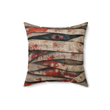 Halloween Throw Pillow/ Bloody Mummy Gauze Wrap With Peeking Creepy Monster Eye Decor