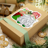 Christmas Stickers/ Holiday Gnome With Candy Canes Laptop Decal, Planner, Journal Vinyl Stickers