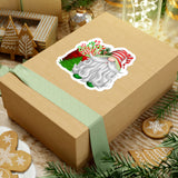 Christmas Stickers/ Holiday Gnome With Candy Canes Laptop Decal, Planner, Journal Vinyl Stickers