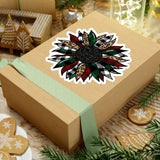 Christmas Stickers/ Rustic Holiday Plaid Sunflower Laptop Decal, Planner, Journal Vinyl Stickers