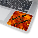 Dad Stickers/ Caution Sign Funny Dad Cooking Laptop Decal, Planner, Journal Vinyl Stickers
