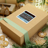 Christmas Stickers/ Holiday Frosty’s Ice Cream Shoppe Laptop Decal, Planner, Journal Vinyl Stickers