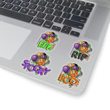 Halloween Stickers/ Party Balloon EEK, BOO, SPOOKY And RIP Laptop Decal, Planner, Journal Vinyl Sticker Pack