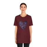 Valentine Shirts/ Distressed Purple Gothic Ephemera Journal Heart With Barbed Wire Frame T shirts