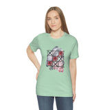 Valentine Shirts/ Gothic Tic Tac Toe Bones And Roses On Marbled Gray Paint Brushstrokes T shirts